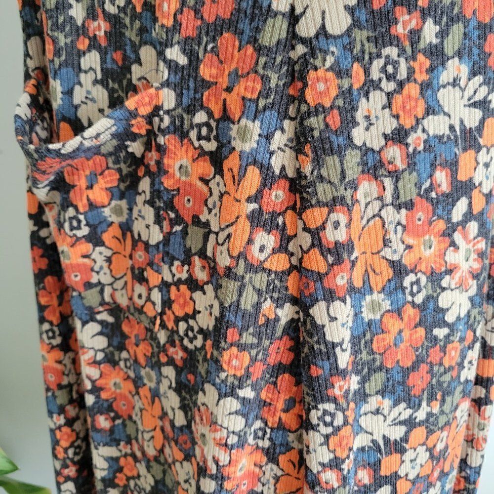 EUC LULAROE DITSY FLORAL LONG LIGHT WEIGHT POCKET CARDIGAN SIZE XS - Picture 10 of 13